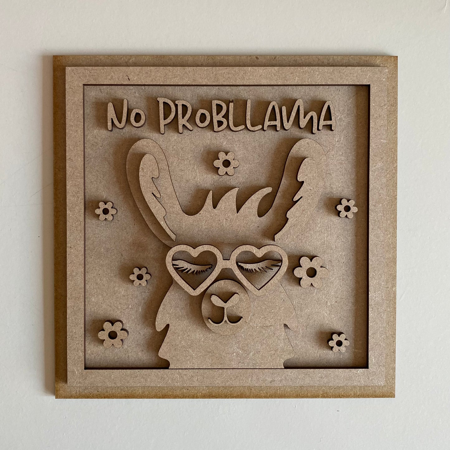 19cm No Probllama Sign