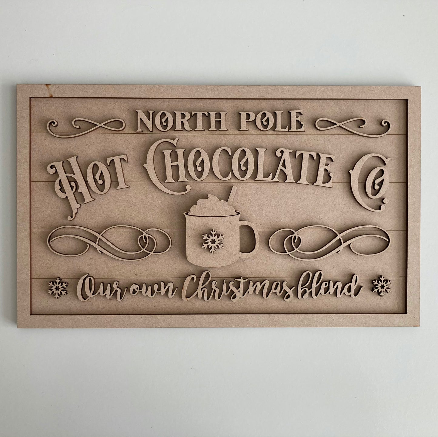 30cm North Pole Hot Chocolate Co. Sign