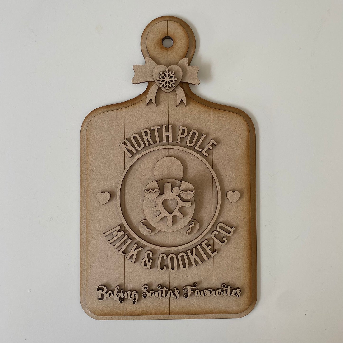 30cm North Pole Milk & Cookie Co Chopping Board