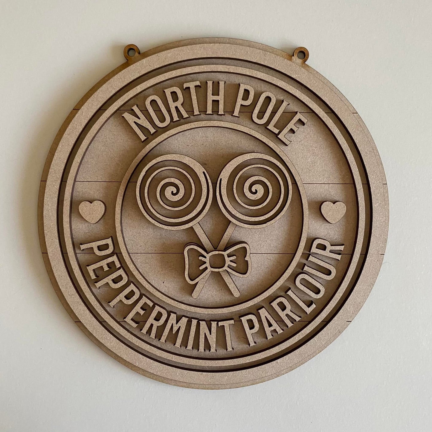 20cm North Pole Peppermint Parlour Sign