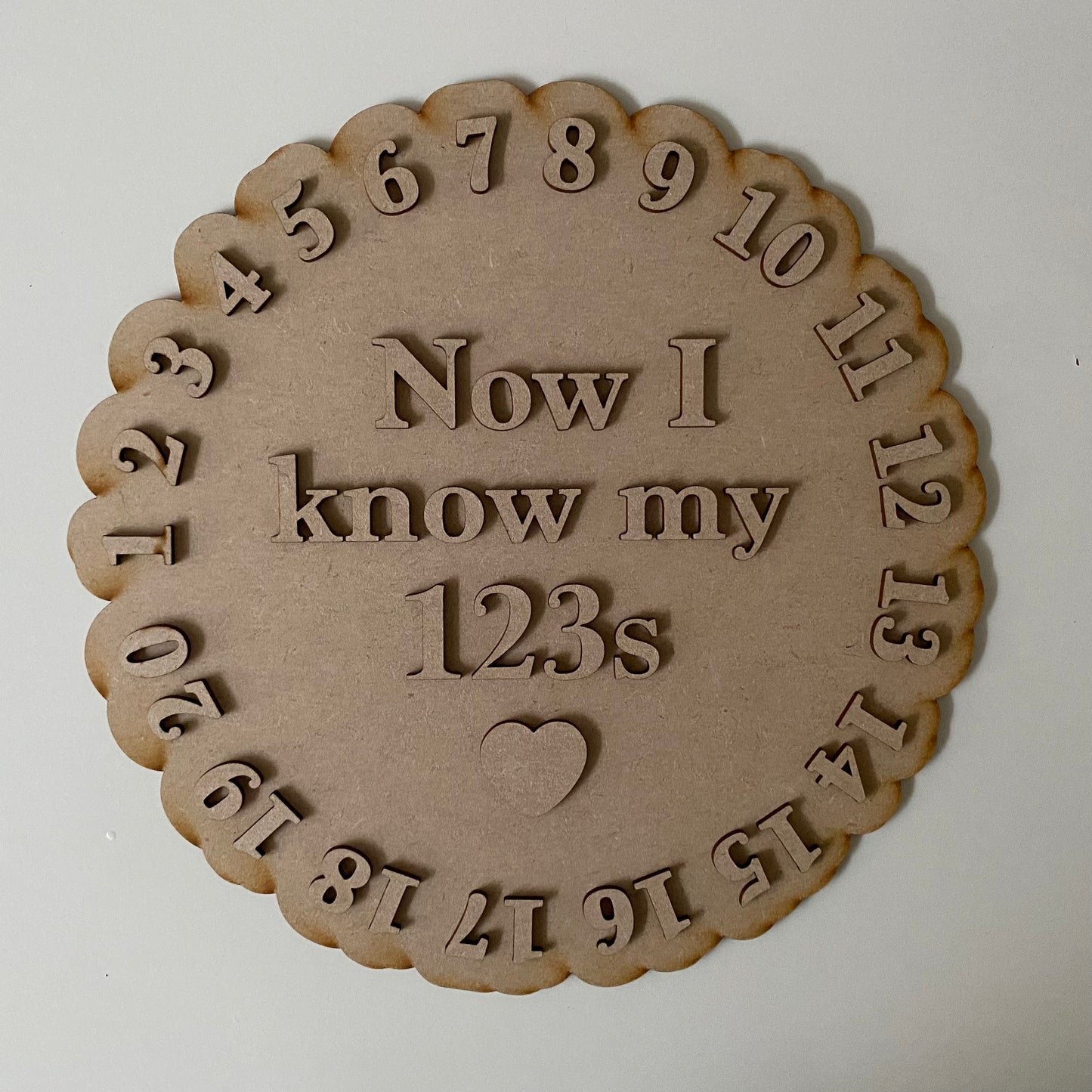 20cm Numbers Sign