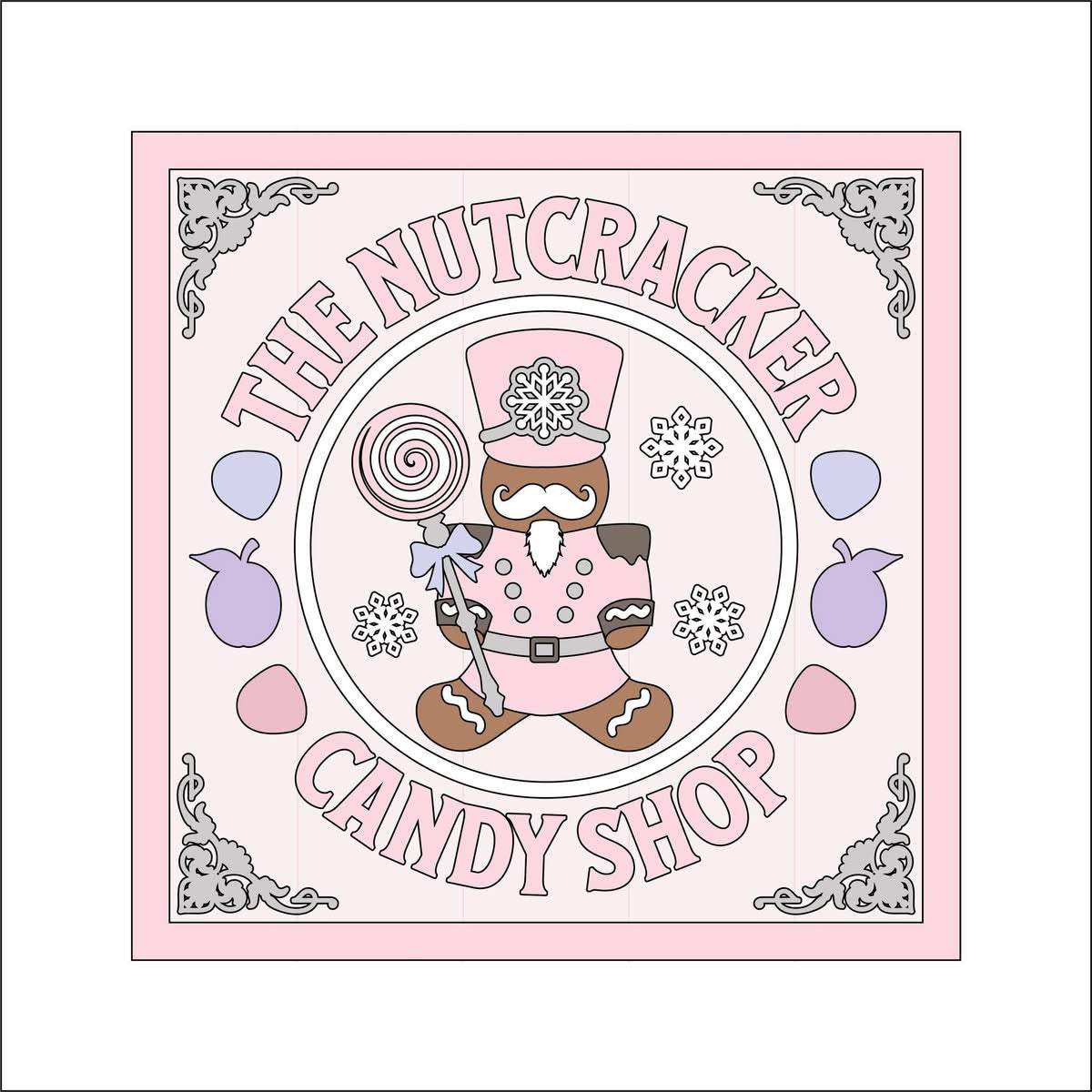 19cm Nutcracker Candy Shop Sign