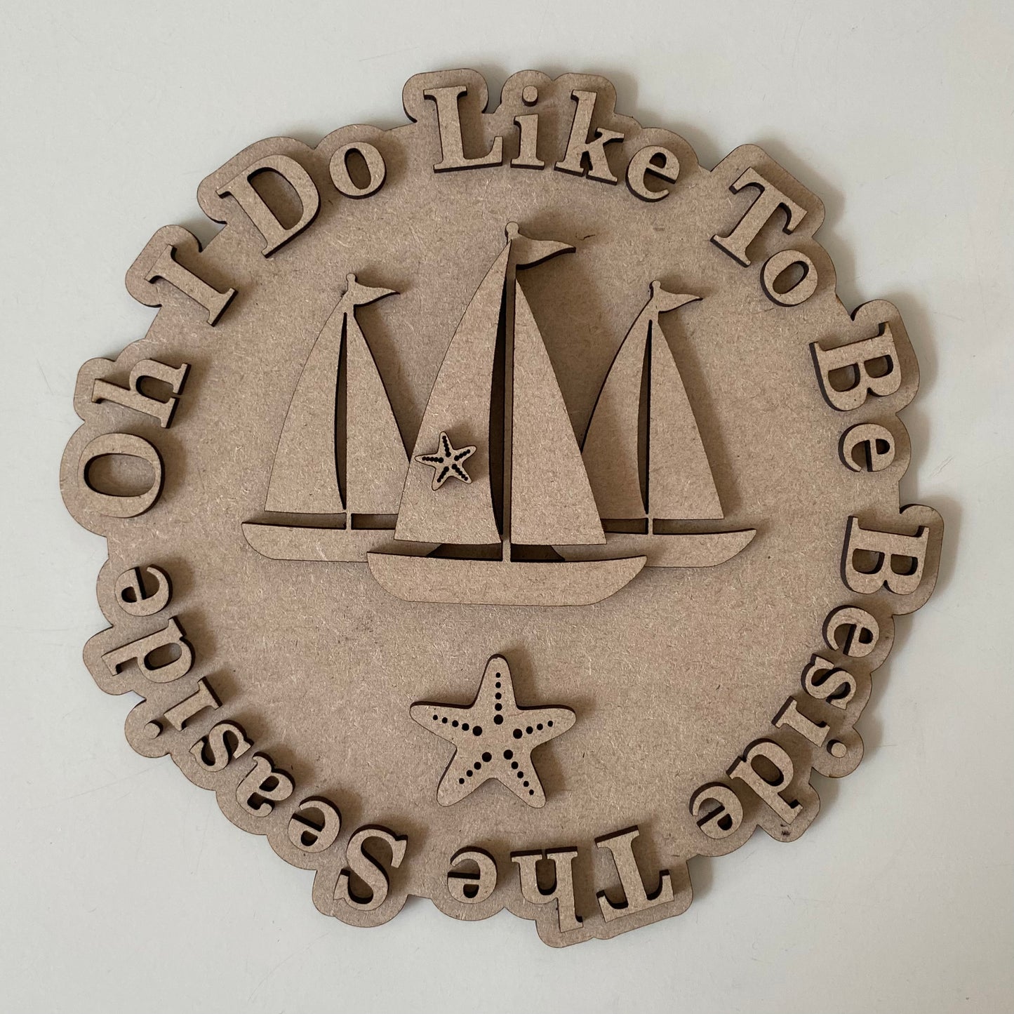 20cm Oh I Do Like To Be Beside The Seaside Sign