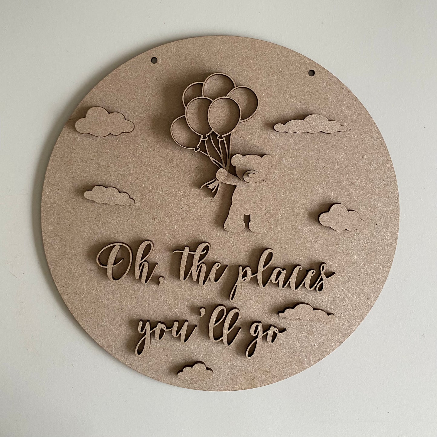 25cm Oh The Places You'll Go Sign
