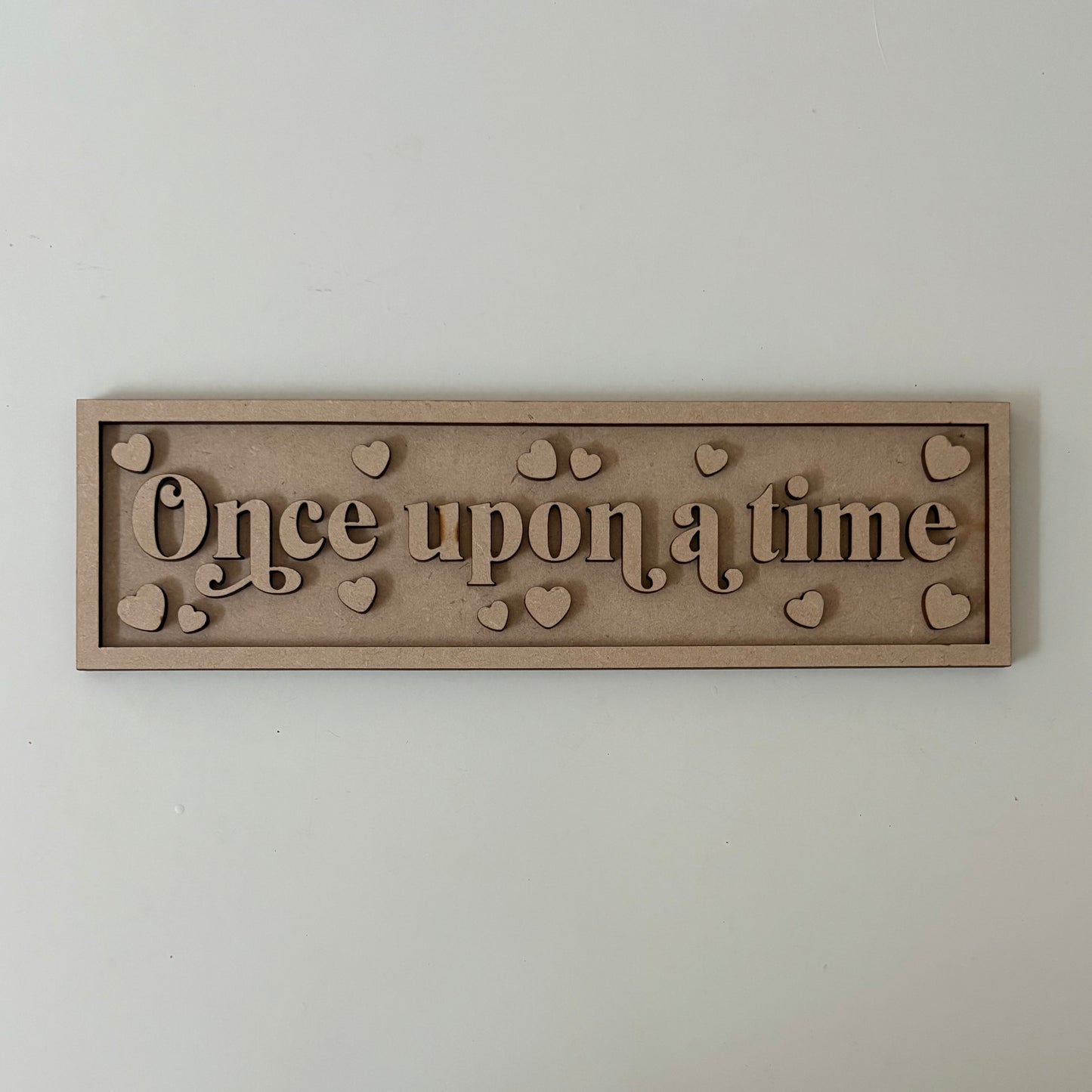 19cm Once Upon A Time Rectangle Sign