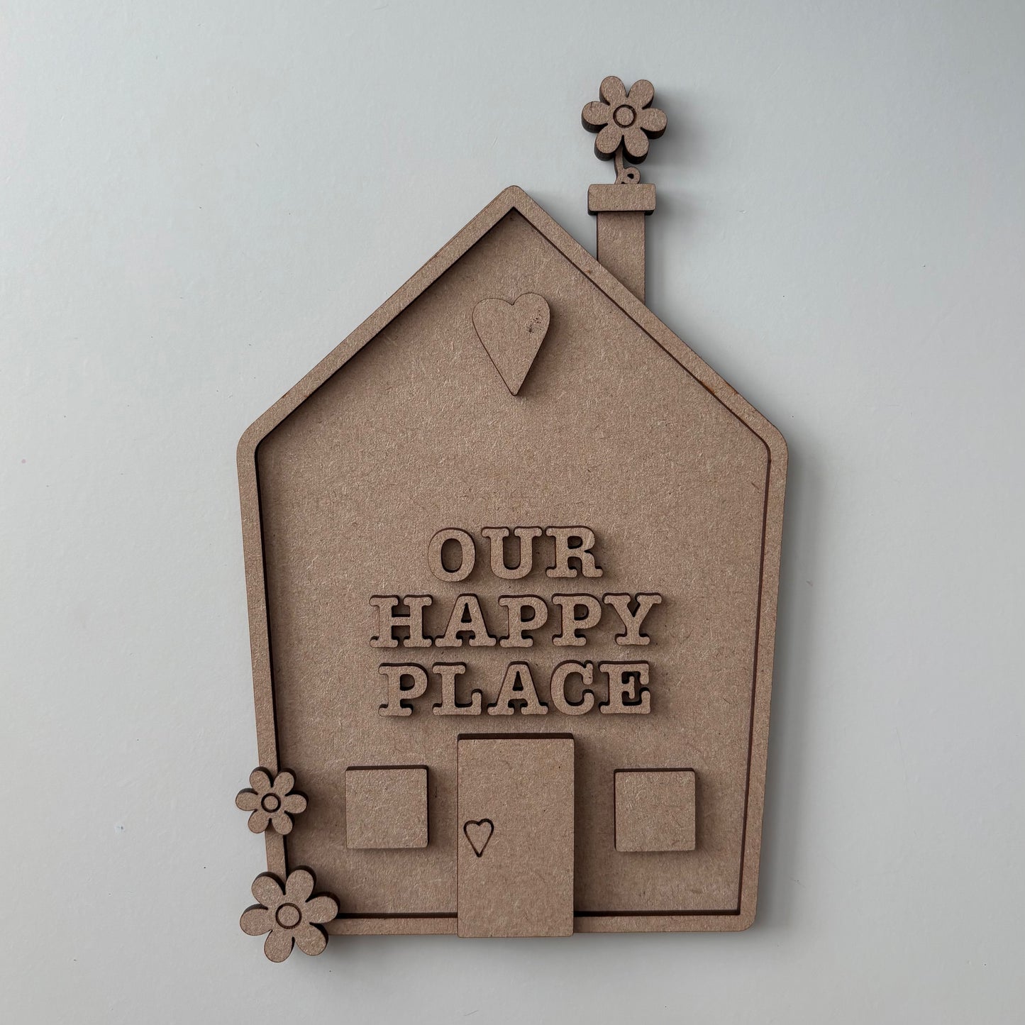 23cm Our Happy Place House Sign