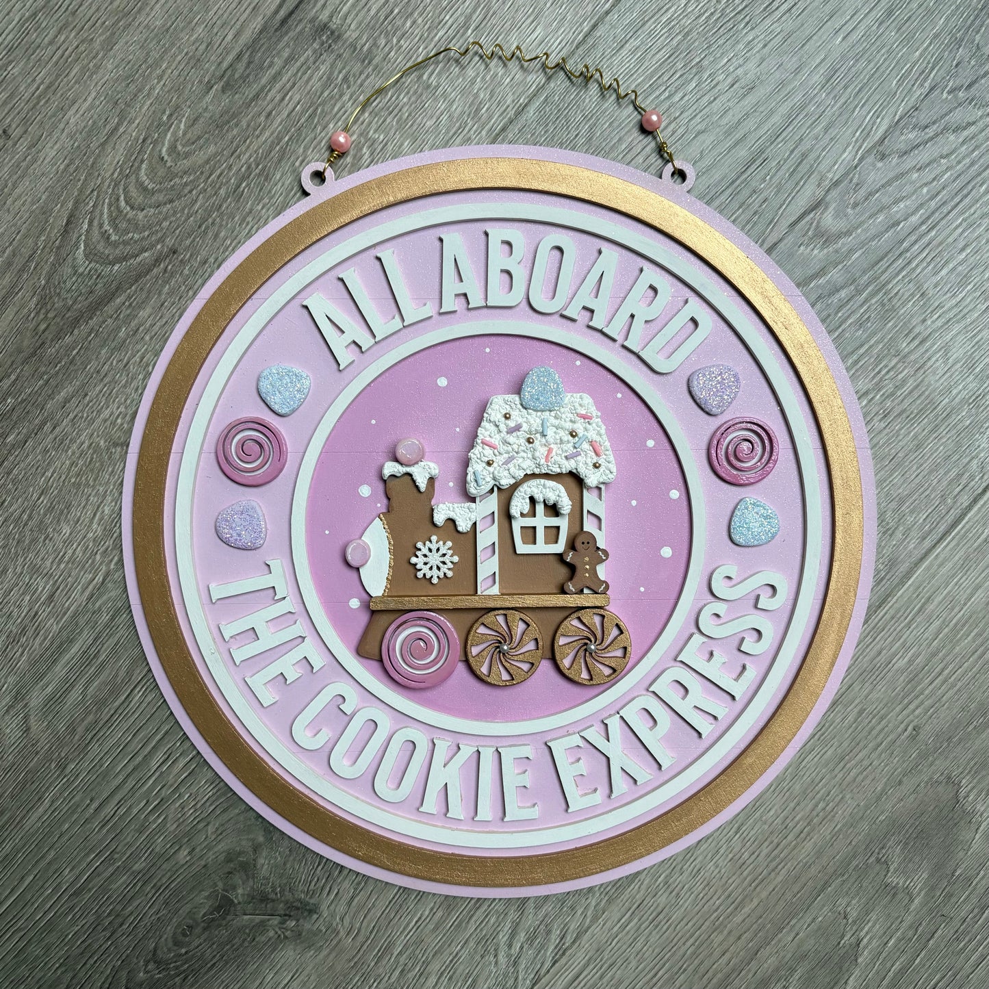 30cm Hand-Painted Cookie Express Sign