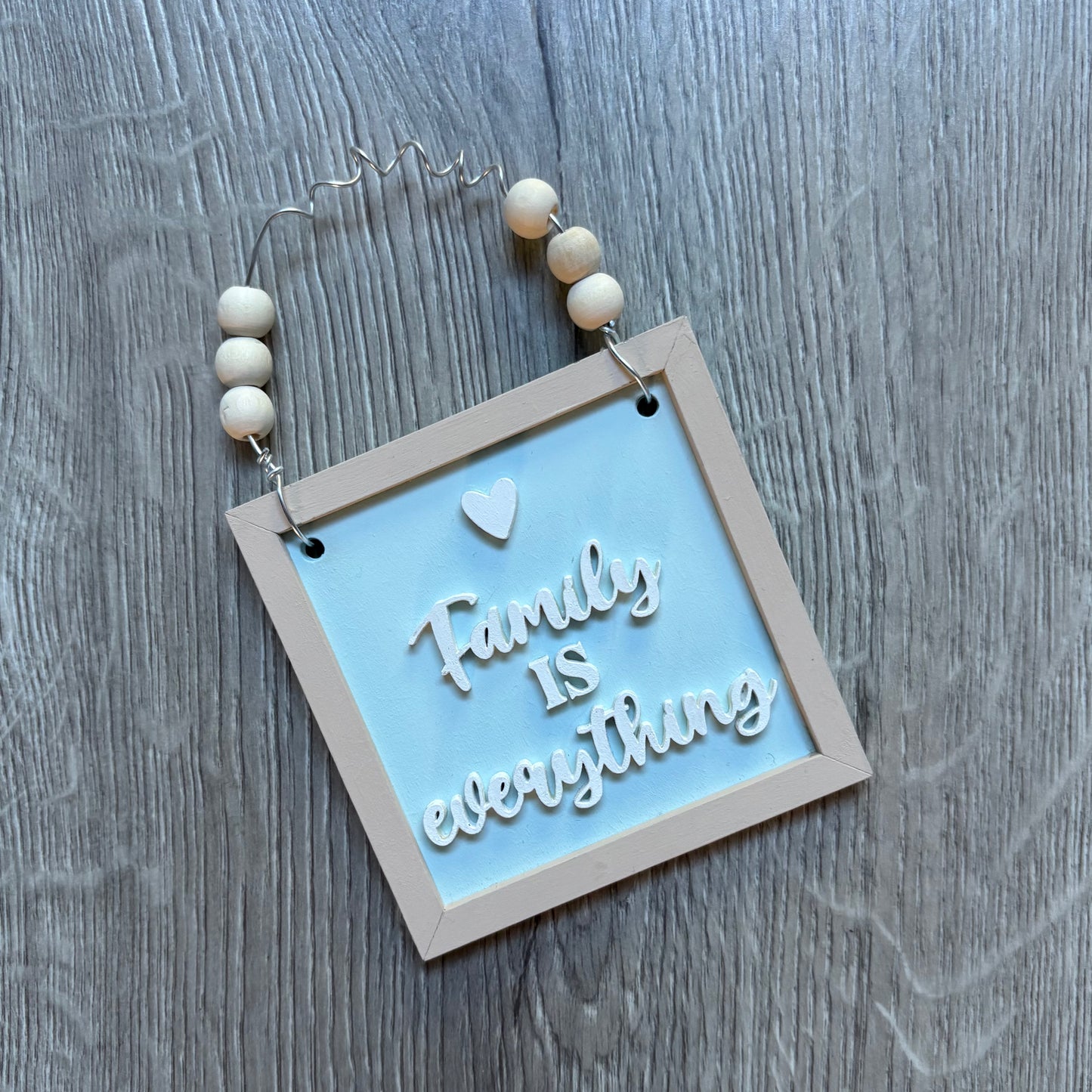 9cm Family Is Everything Painted Mini Frame