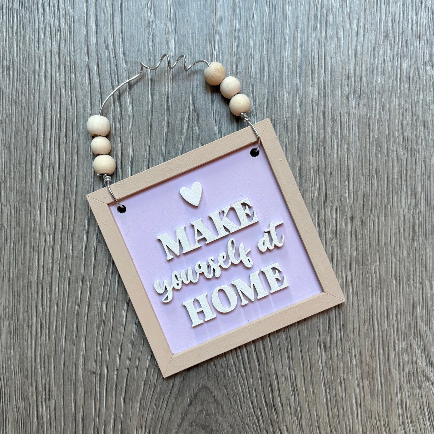 9cm Make Yourself At Home Painted Mini Frame