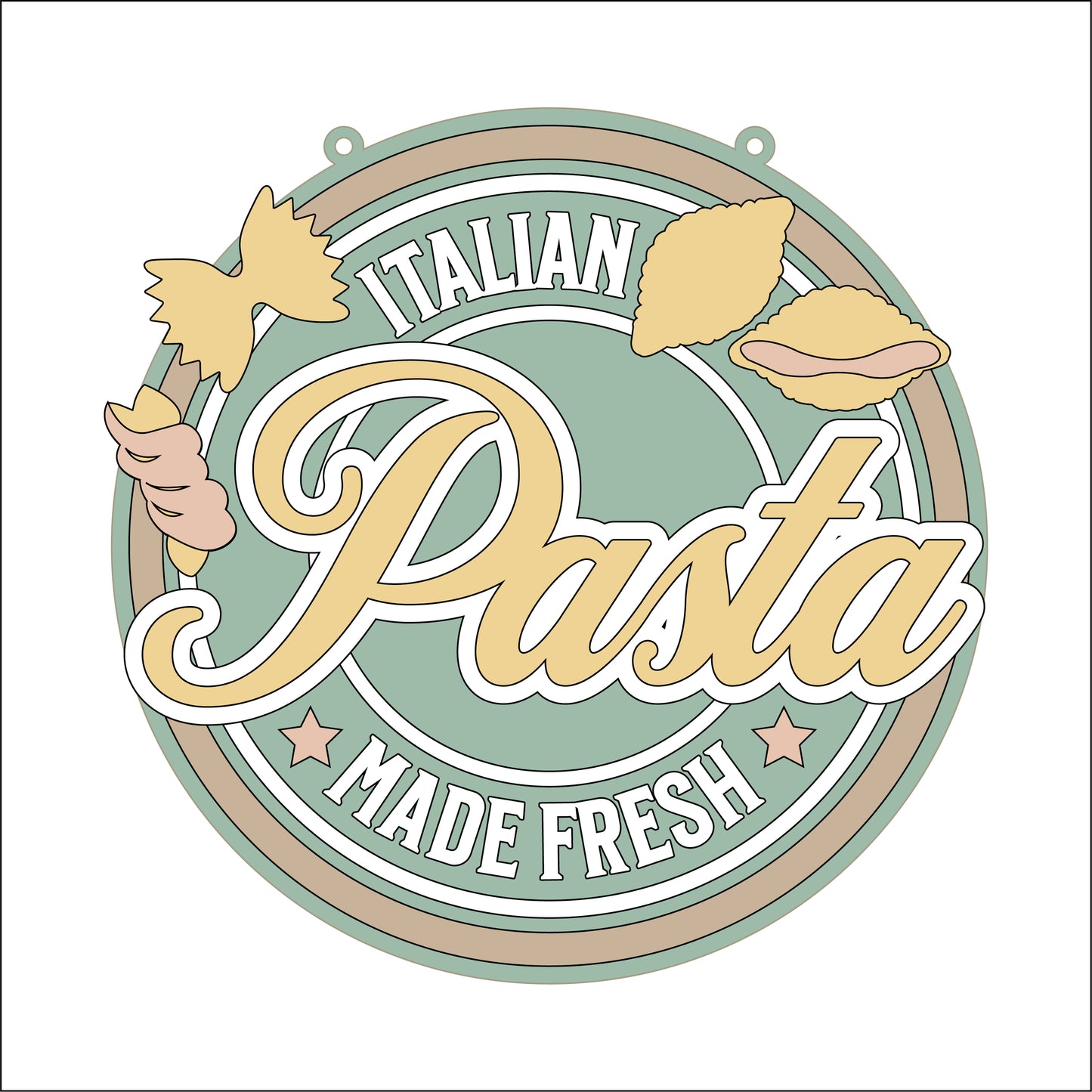 20cm Pasta Sign