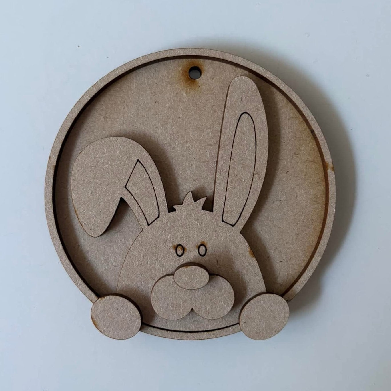 10cm Peeping Bunny In Egg Round Bauble