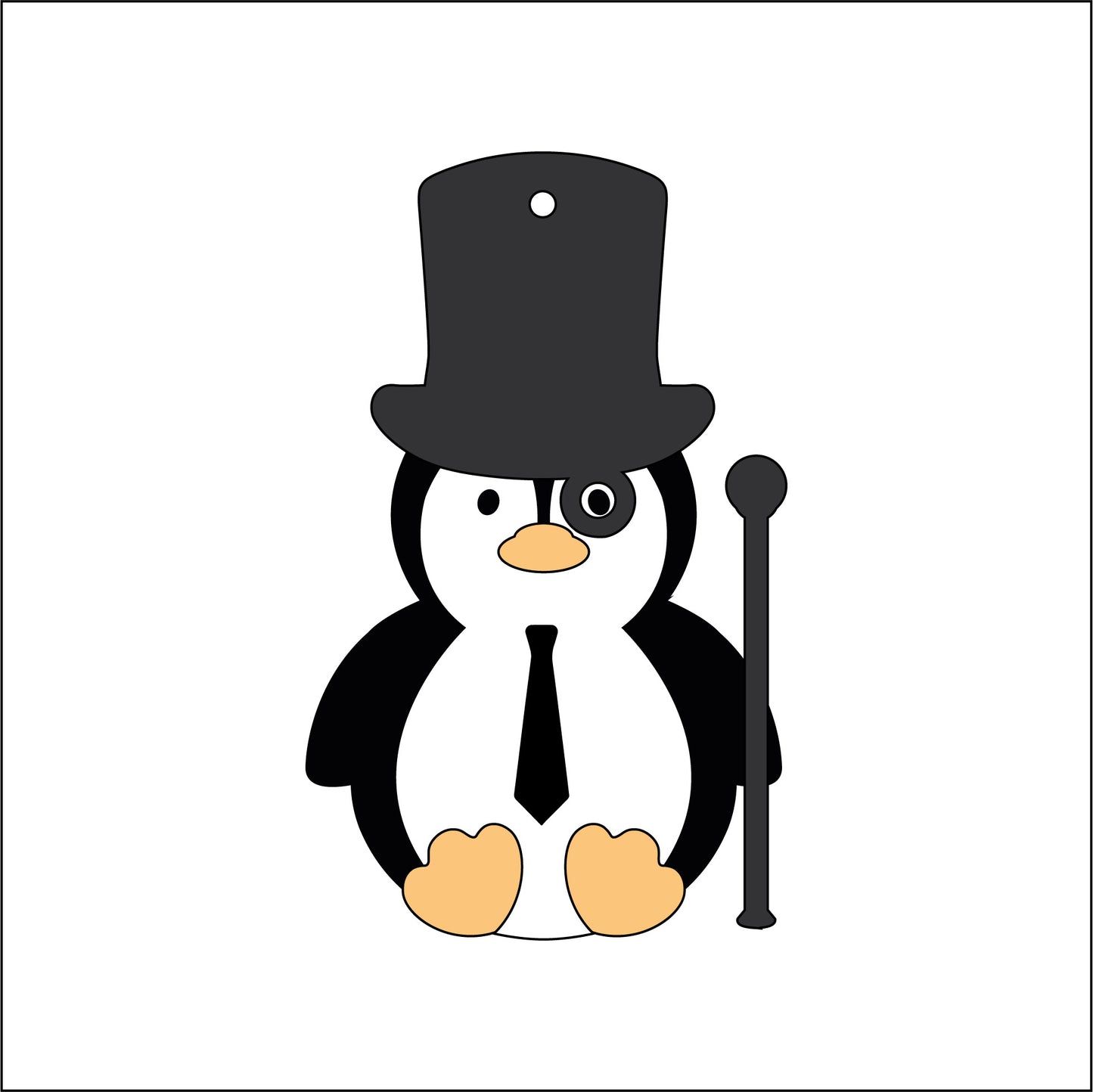 10cm Penguin Gentleman Decoration
