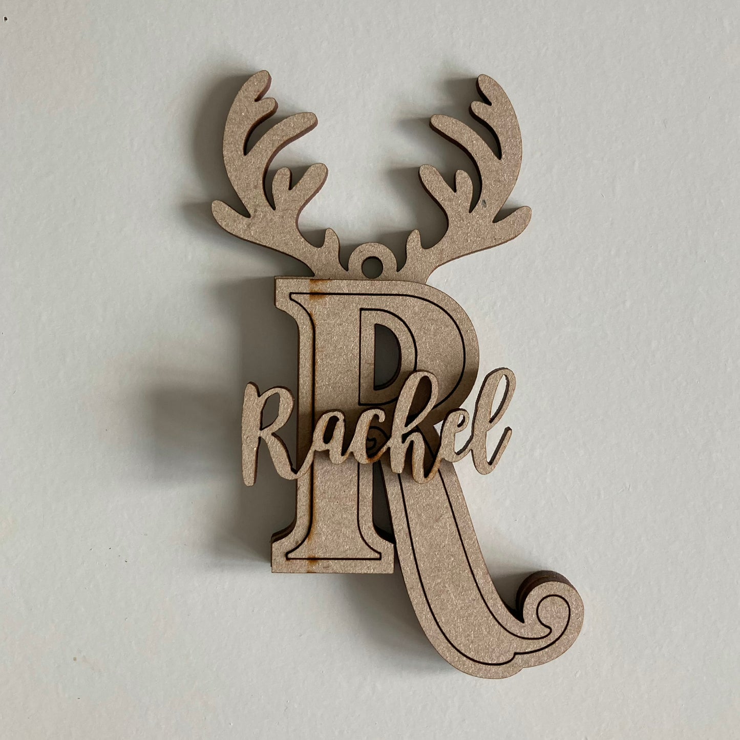 10cm + Personalised Antler Christmas Letter