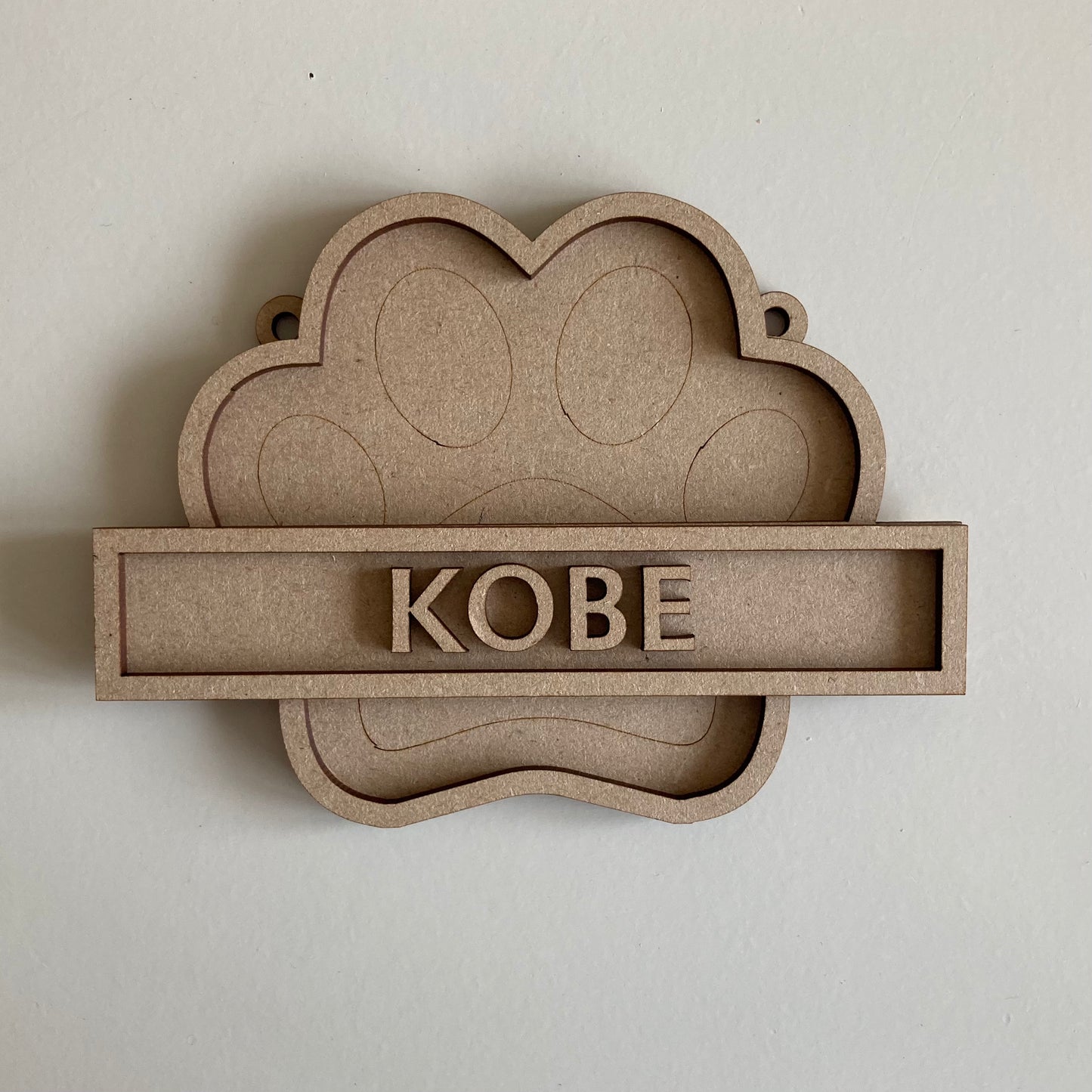 13cm Personalised Dog Paw Decoration