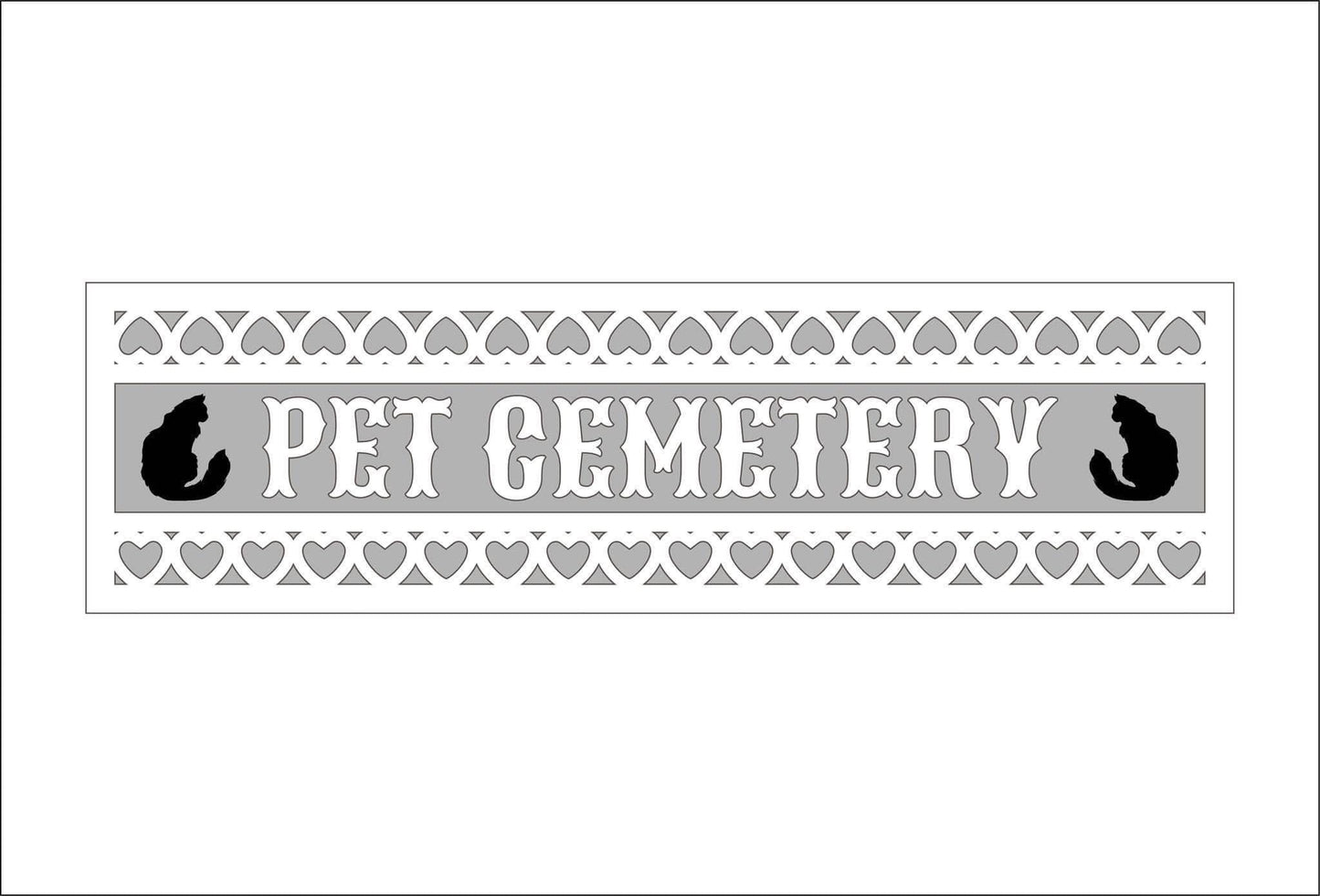 30cm Pet Cemetery Street Sign