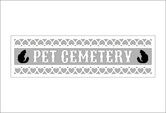 30cm Pet Cemetery Street Sign