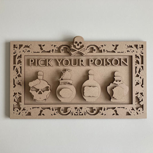 30cm Pick Your Poison Potions Sign