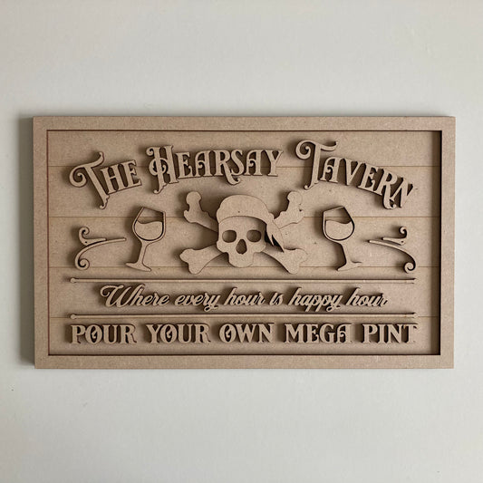 30cm The Hearsay Tavern Sign