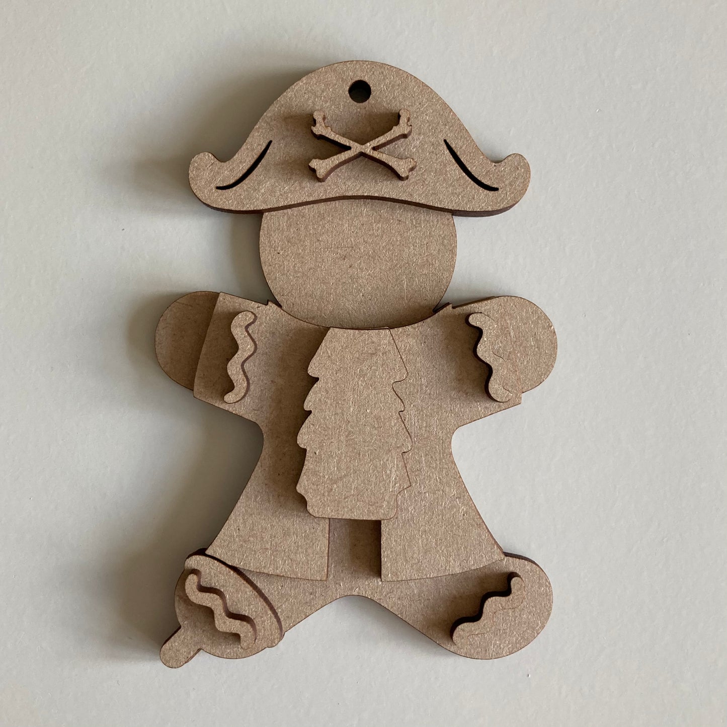 10cm Pirate Peg Leg Gingerbread Character