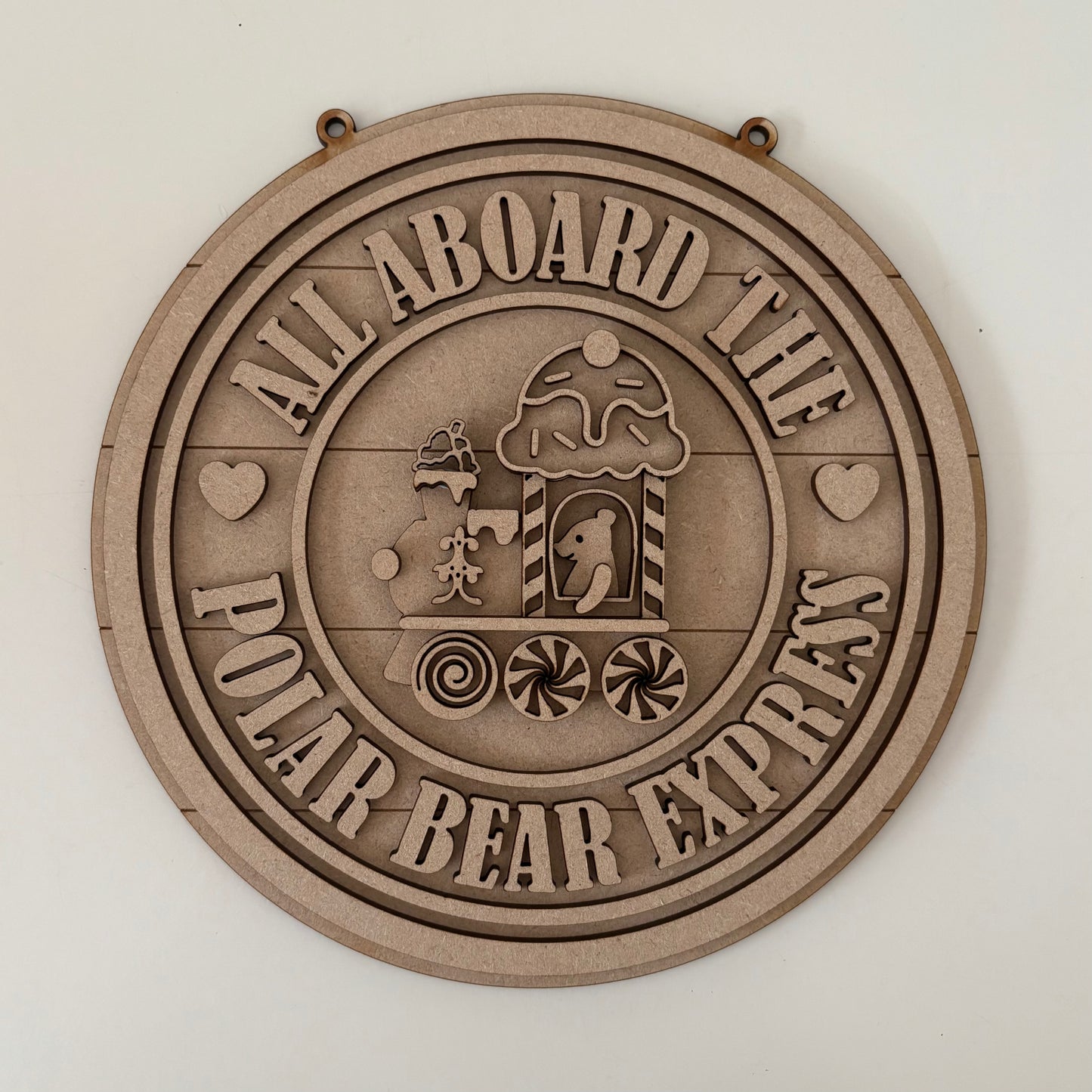 20cm All Aboard The Polar Bear Express Sign