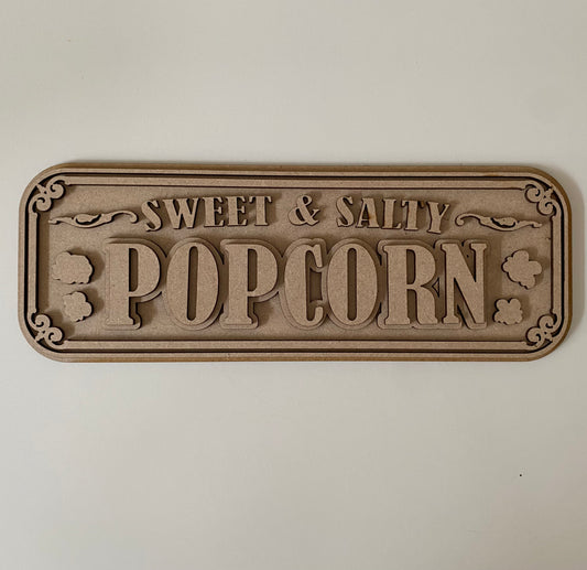30cm Popcorn Sign