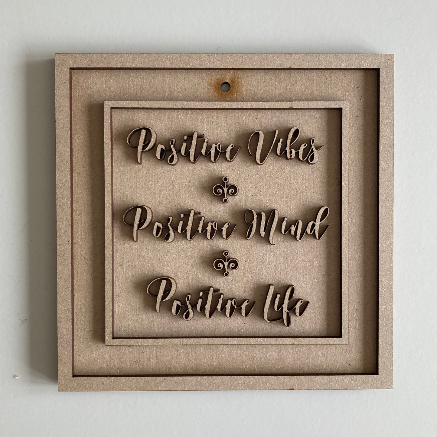 15cm Positive Vibes Positive Mind Positive Life Sign