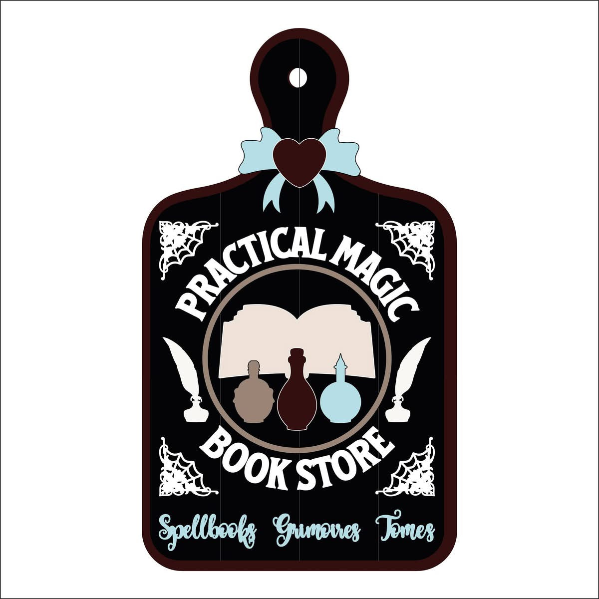25cm Practical Magic Book Store Chopping Board
