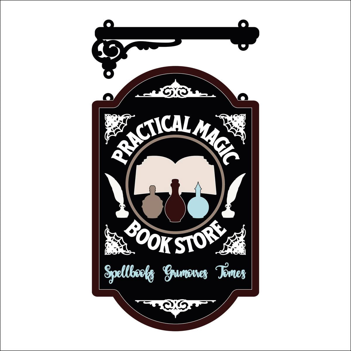 25cm Practical Magic Book Store Hanging Sign