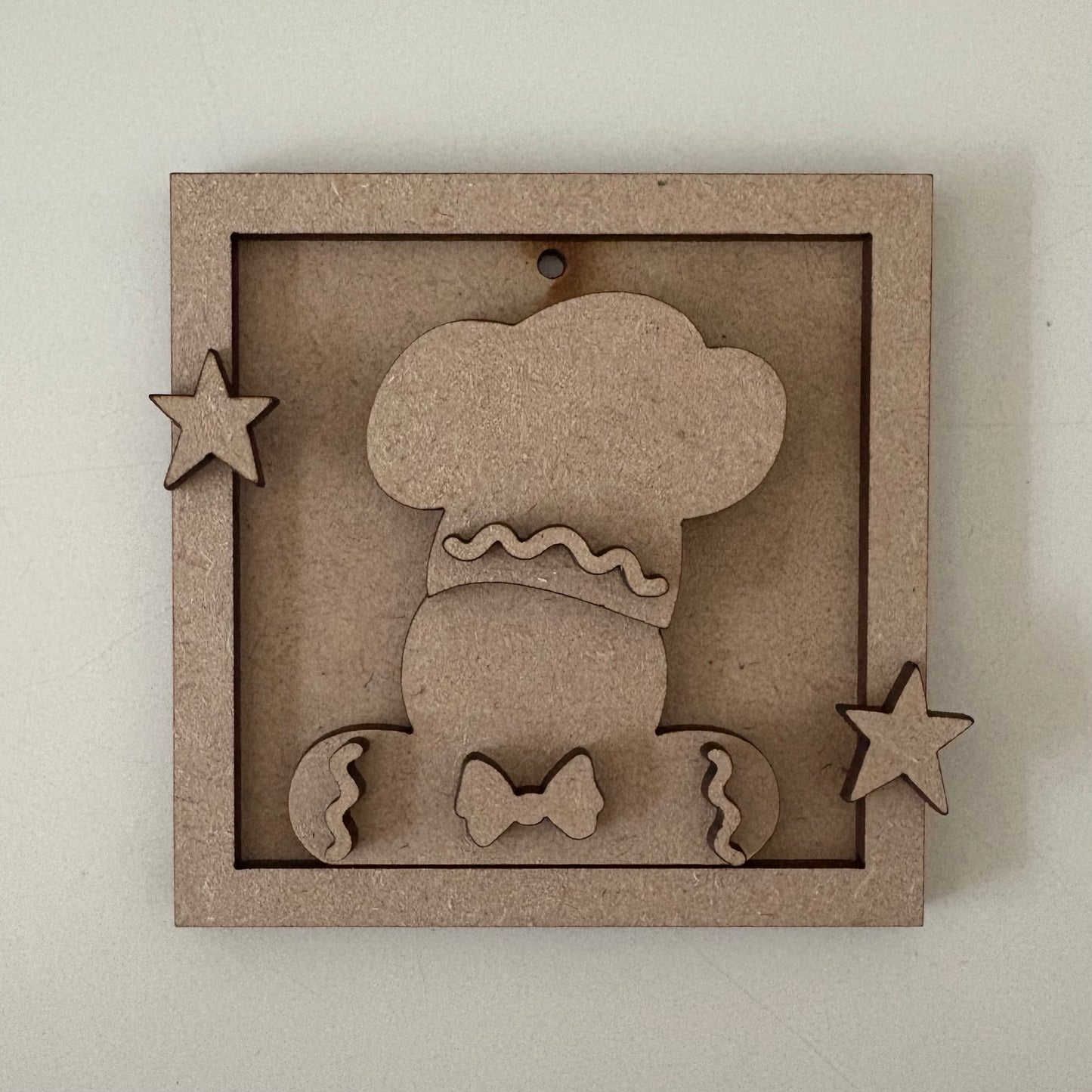 9cm Primitive Gingerbread Chef Mini Frame