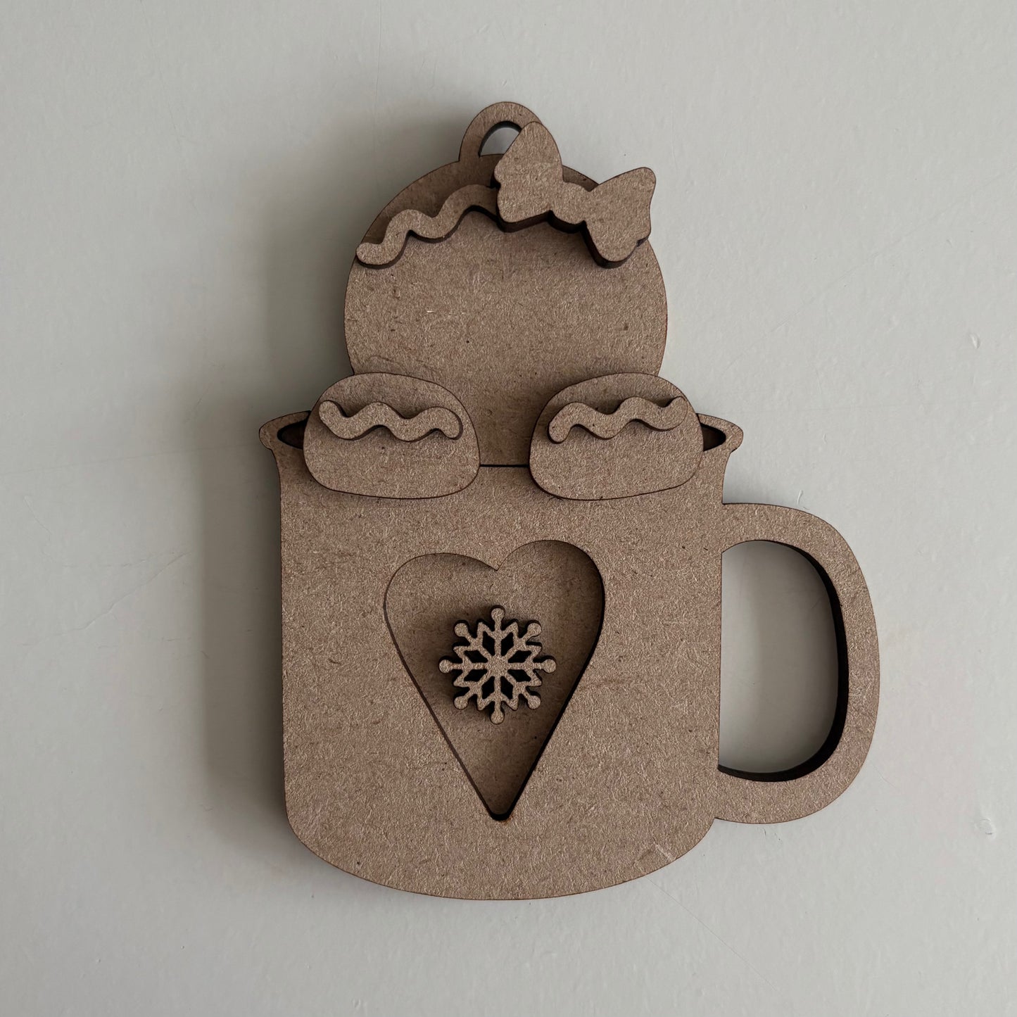 12cm Primitive Gingerbread Lady In A Mug Decoration