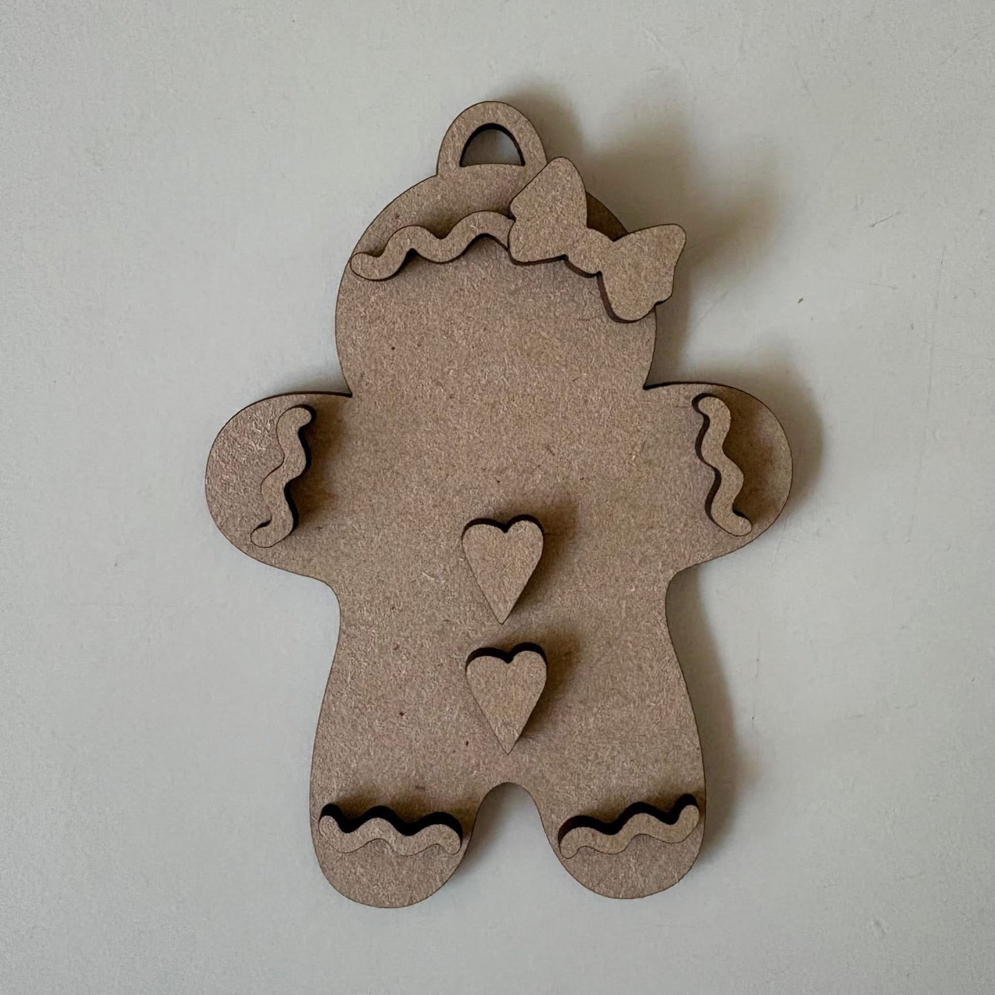 10cm Primitive Gingerbread Girl Decoration