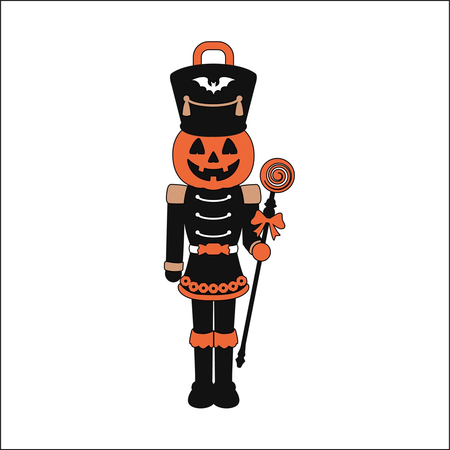 15cm Halloween Pumpkin Nutcracker Decoration