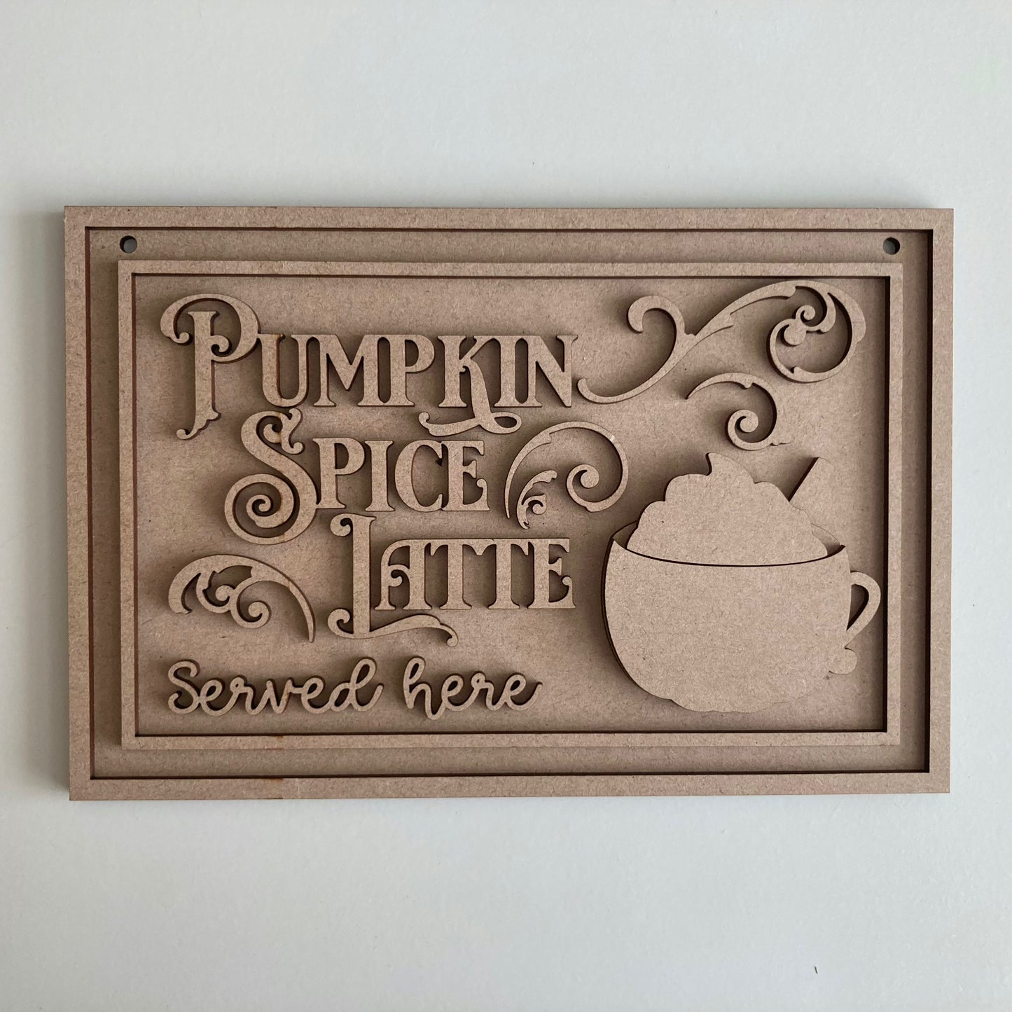22.5cm Pumpkin Spice Latte Served Here