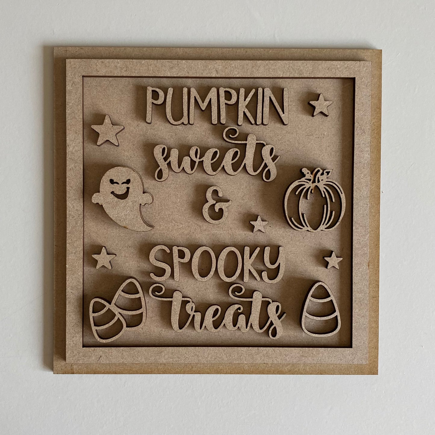 19cm Pumpkin Sweets & Spooky Treats Sign