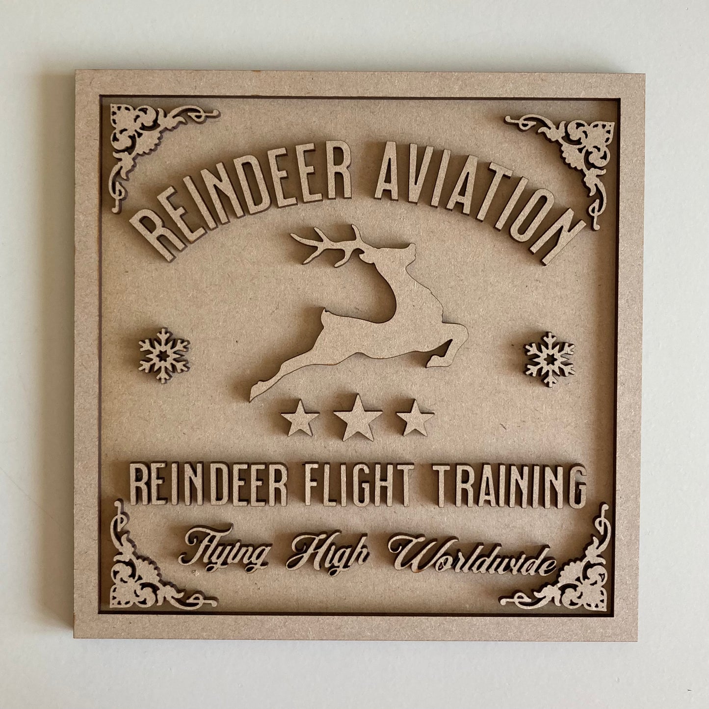 19cm Reindeer Aviation Sign