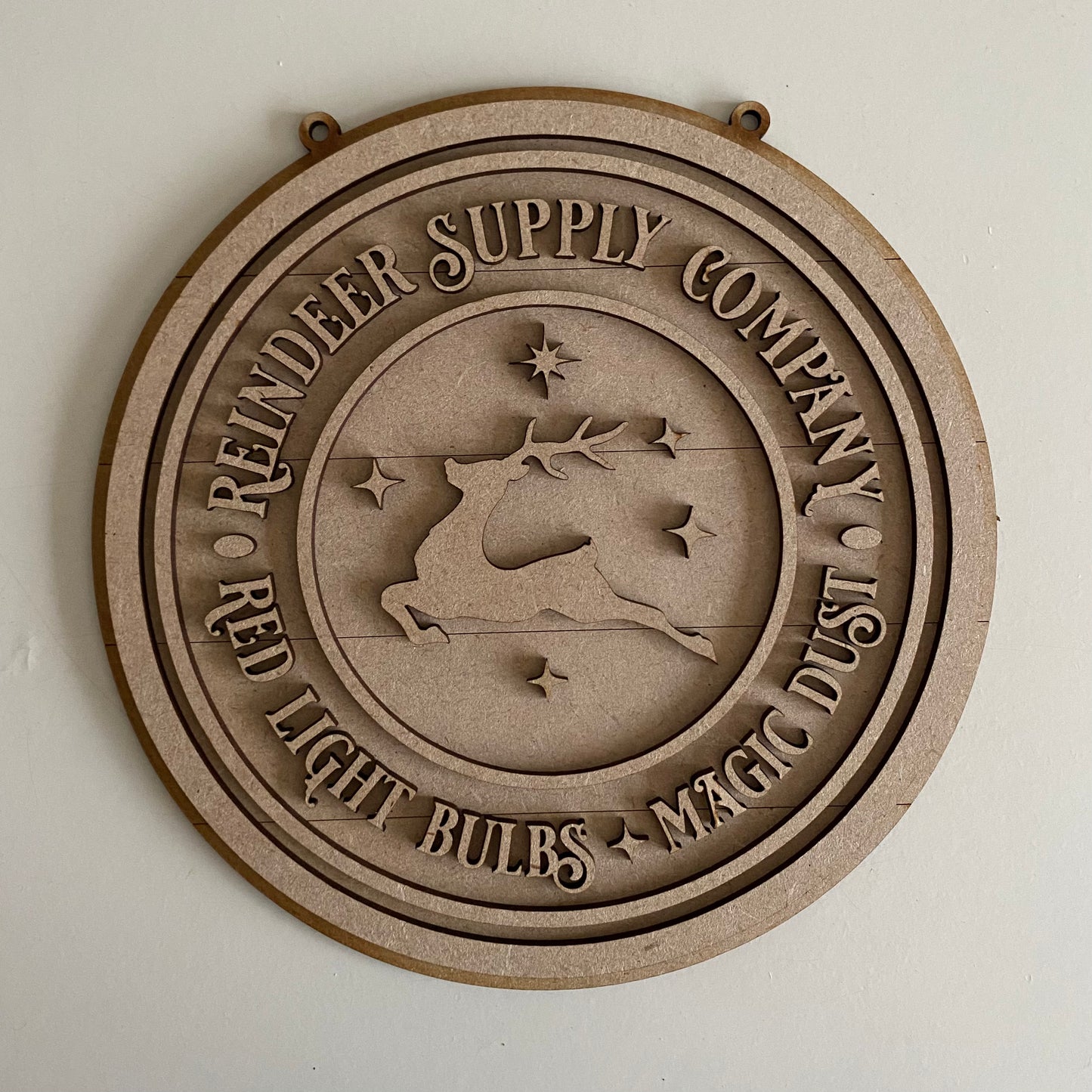 20cm Reindeer Supply Company Sign
