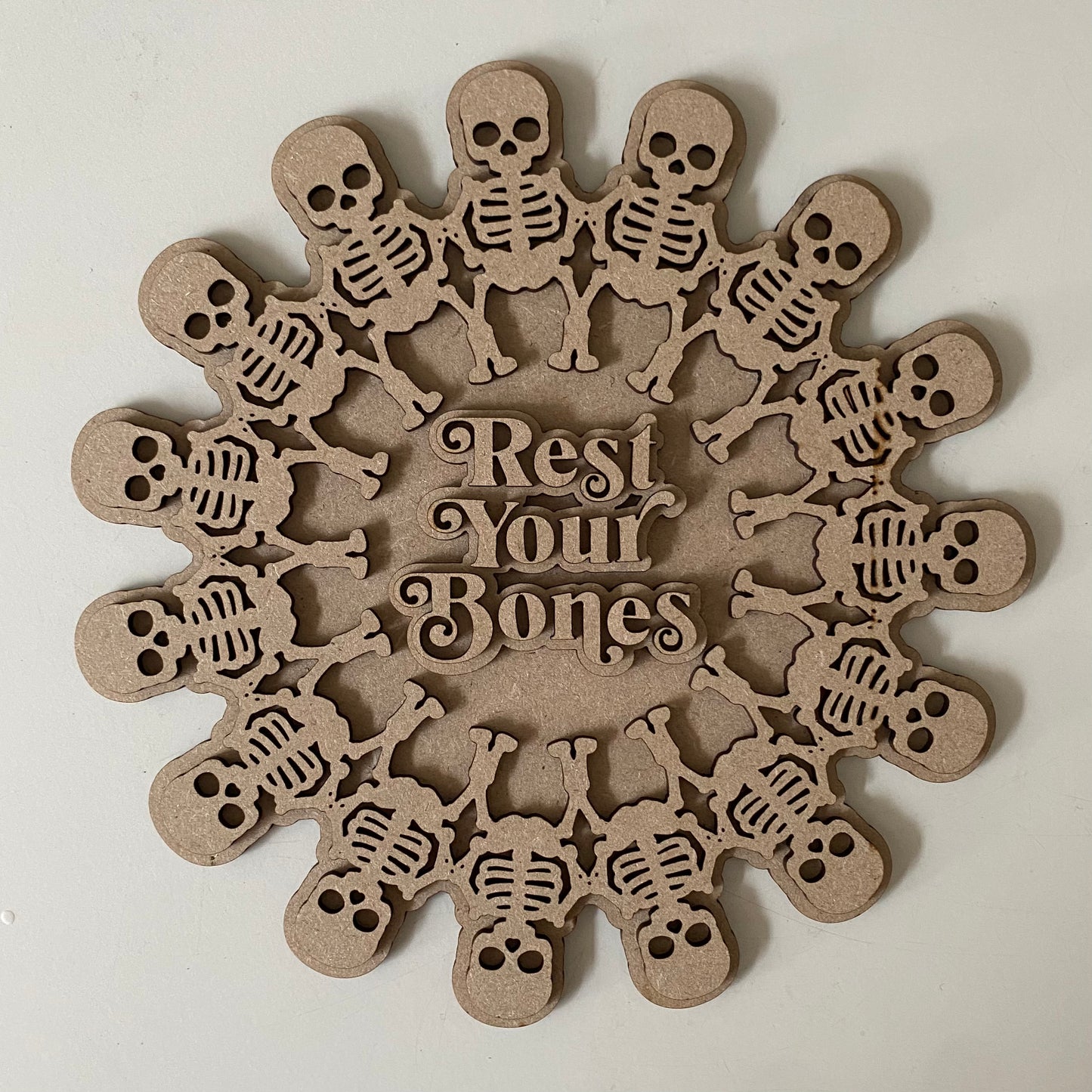 20cm Rest Your Bones Skeleton Wreath