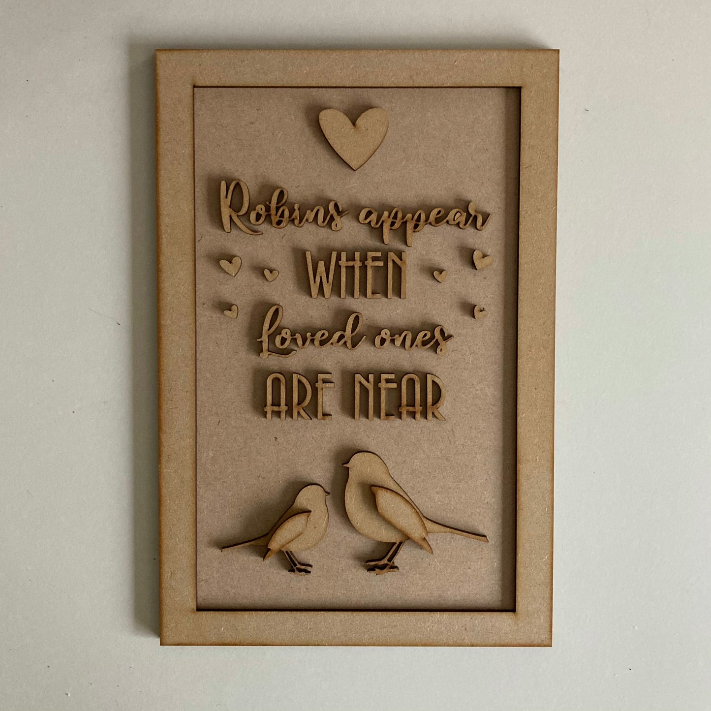 30cm Robins Appear When Lost Loved Ones Are Near Sign