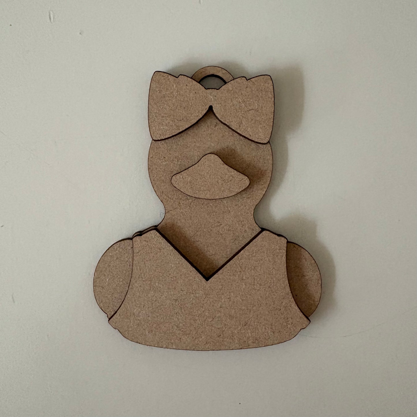 10cm Rubber Duck With Bow Decoration