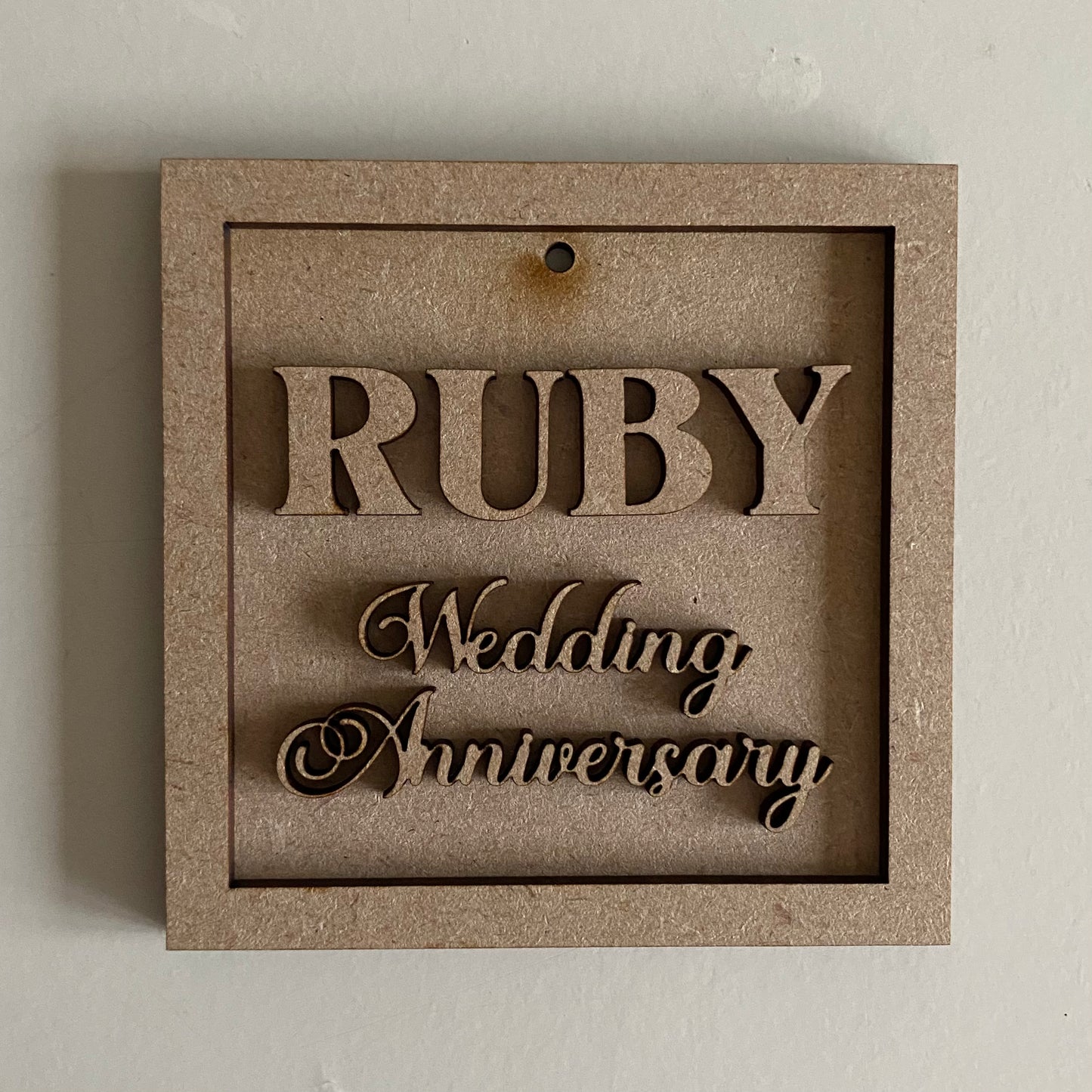 Ruby Wedding Anniversary Mini Frame