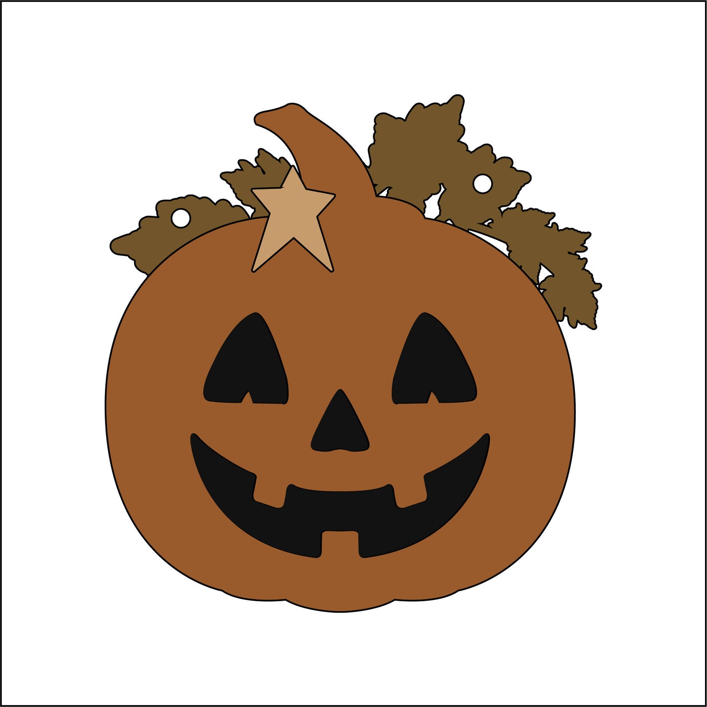 11cm Primitive Pumpkin Decoration