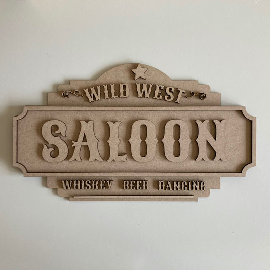 30cm Saloon Sign