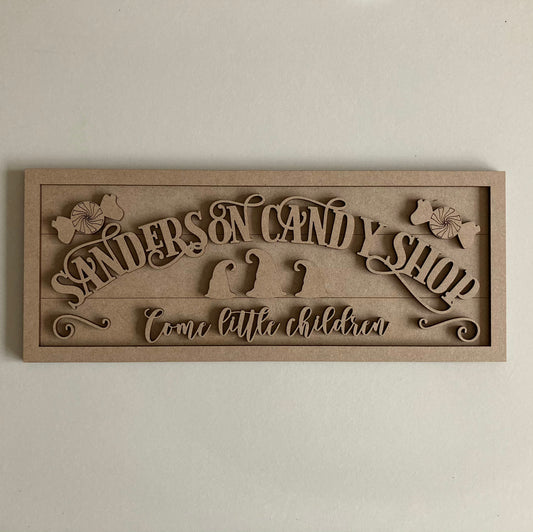 30cm Sanderson Candy Shop Sign