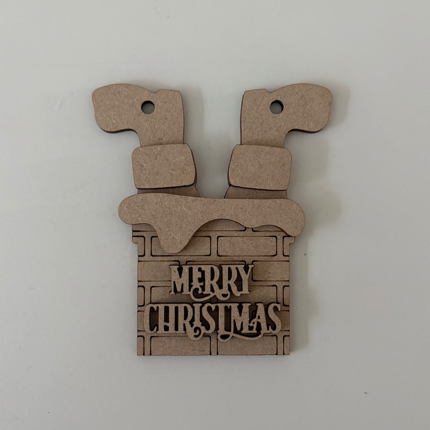 10cm Santa Down A Chimney Decoration