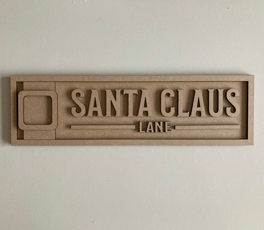 30cm Santa Claus Lane Sign