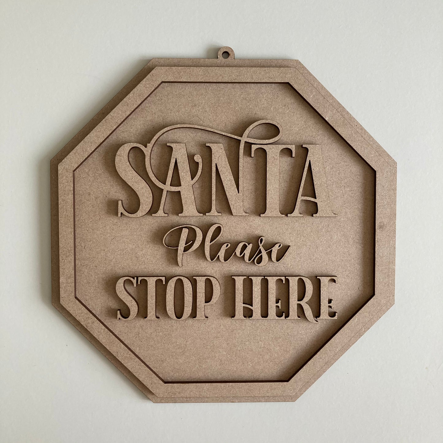 20cm Santa Stop Here Sign