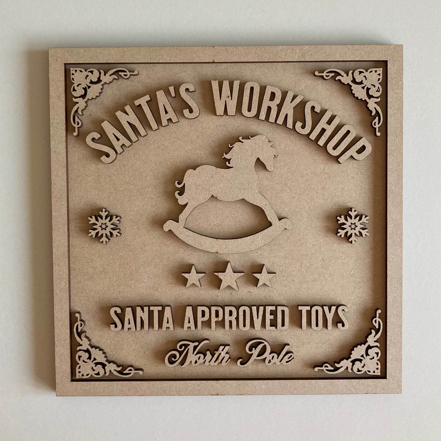 19cm Santa's Workshop Sign