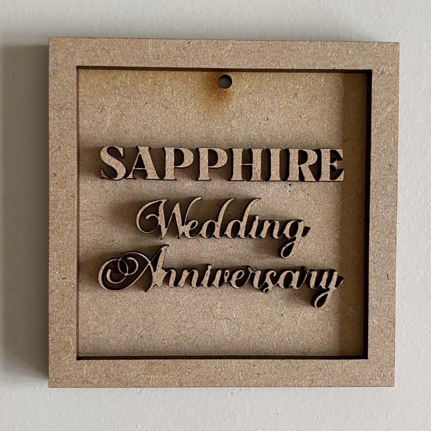 Sapphire Wedding Anniversary Mini Frame