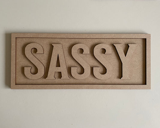 30cm Sassy Sign