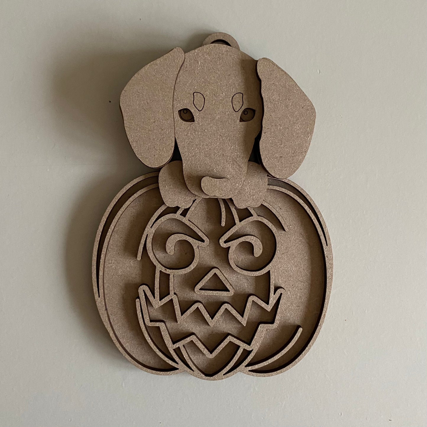 15cm Sausage Dog In Halloween Pumpkin Decoration